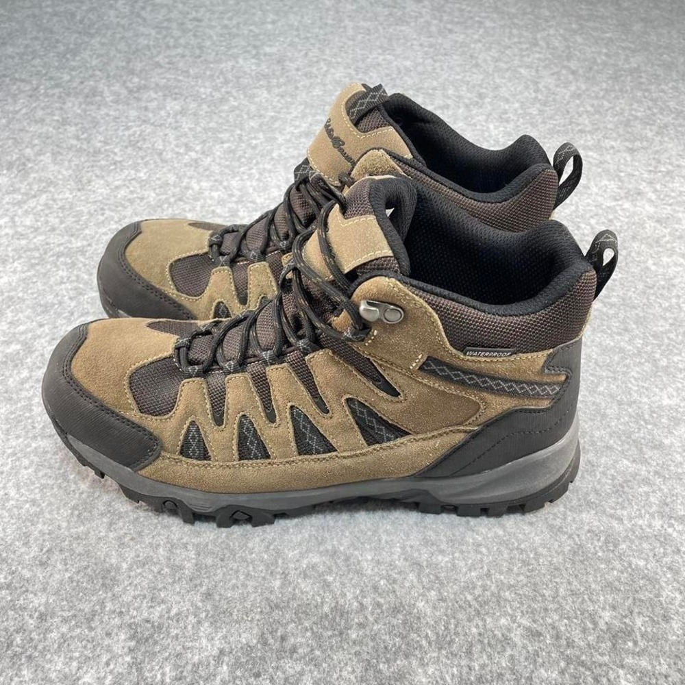 Men Eddie Bauer Ridgeline Mid GTX brown hiking boots. Size US 10 waterproof